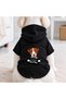 Black Wanted Jack Russell Printed Dog Sweatshirt |   Hooded, Fleece Fabric, Winter Dog Clothing