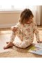 Girls' Strawberry Patterned Long Sleeved Pajama Set - 6
