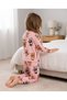 Girls' Long-Sleeved Panda Patterned Pajama Set - 4