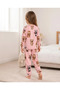 Girls' Long-Sleeved Panda Patterned Pajama Set - 7