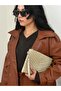 Women's Gold Sparkling Embossed Portfolio & Clutch Bag - 5