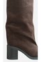 Alessia Genuine Leather Heeled Boots Brown Suede - 3