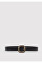 Black Faux Leather Belt 1914191-900 - 2
