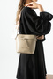 Women's Shoulder Bag with Mink Scarf, Handbag, Crossbody Bag