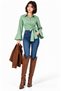 Tie-Up Shirt Trendy Buttoned Shirt - 3