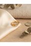 White Detail Gold Ring - 2