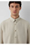 Tencel ™ ) Lyocell Beige Shirt Regular Fit / Normal Cut 0212068-70322 - 7