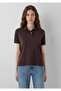 Logo Printed Brown Polo T-Shirt Regular Fit / Normal Cut 1614192-70240 - 3
