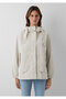 Water Repellent Hooded Beige Jacket Loose Fit / Loose Comfortable Cut 1110014-70143 - 2