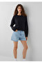 Black Basic Sweater Loose Fit / Relaxed Fit 1710933-900 - 3