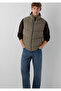 Water Repellent Stand Collar Brown Inflatable Vest Loose Fit / Comfortable Cut 0110854-70376 - 2
