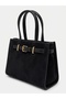 Women's Orchid Model Suede Belt Detailed Adjustable Strap Hand and Shoulder Bag