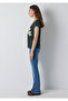 Butterfly Printed Green T-Shirt Regular Fit / Normal Cut 1614147-71551 - 4