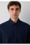 Navy Blue Knitted Shirt Regular Fit / Normal Cut 0212114-80872 - 6