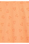 Heart Printed Orange T-Shirt Loose Fit / Relaxed Comfortable Cut 7610509-71160 - 4