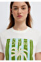 Printed Ecru T-Shirt Semi Slim Fit 1613989-70057 - 6