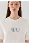 Beaded Fish Detail Ecru T-Shirt Regular Fit / Normal Cut 1614297-70057 - 6