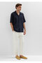 Short Sleeve Navy Blue Shirt Loose Fit / Relaxed Fit 0212144-70489 - 2