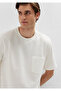 Pocket Detailed Ecru T-Shirt Regular Fit / Normal Cut 0613462-70057