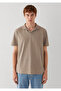 Beige Polo T-Shirt Regular Fit / Normal Cut 0613313-80697 - 3