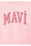 Logo Printed Pink T-Shirt Loose Fit / Comfortable Loose Cut 7610479-71015 - 5