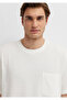 Pocket Detailed Ecru T-Shirt Regular Fit / Normal Cut 0613462-70057 - 7