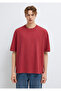 Mvjns Embroidered Red T-Shirt Oversize / Wide Cut 0613617-70424 - 4