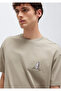 Istanbul Printed Beige T-Shirt Loose Fit / Comfortable Cut 0613595-80697 - 2