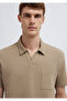 Beige Polo T-Shirt with Pockets Loose Fit / Relaxed Comfortable Cut 0613318-80697 - 6
