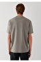 Logo Printed Gray T-Shirt Loose Fit / Comfortable Loose Cut 0613346-85309 - 5