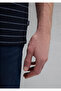 Striped Navy Blue T-Shirt Loose Fit / Relaxed Comfortable Cut 0613334-70497 - 7