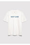 Dnm Printed Ecru T-Shirt Loose Fit / Relaxed Comfortable Cut 6610506-70057 - 2