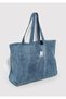 M Logo Embroidered Denim Shoulder Bag 1913790-22189 - 4