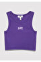 Logo Printed Purple Athlete T-Shirt Fitted / Body-Fitting Cut 7610336-70909 - 3