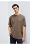 Logo Printed Brown T-Shirt Loose Fit / Comfortable Loose Cut 0613346-70378 - 2