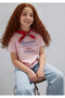 Printed Pink T-Shirt Loose Fit / Relaxed Comfortable Cut 7610398-71007 - 3