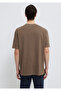 Logo Printed Brown T-Shirt Loose Fit / Comfortable Loose Cut 0613346-70378 - 5