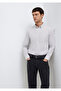 Gray Striped White Shirt Slim Fit / Slim Fit 0211916-91472 - 2