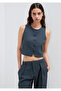 Back Detail Anthracite Vest Cropped / Short Cut 1211516-91480 - 3