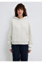 Hooded Beige Sweatshirt with Embroidered Logo Detail 1S10532-85576 - 3