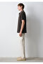 Brown Polo T-Shirt Loose Fit / Relaxed Comfortable Cut 0613311-70219 - 5