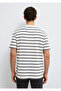 Striped Ecru T-Shirt Loose Fit / Relaxed Comfortable Cut 0613138-70057 - 6