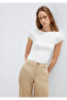 White Basic T-Shirt Fitted / Bodycon Cut 1613807-70057 - 2