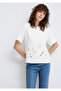 Lace Detailed Ecru T-Shirt Regular Fit / Normal Cut 1613759-70057 - 2