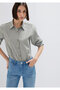 Striped Green Shirt Loose Fit / Relaxed Fit 1211386-85171 - 2