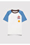 Printed Ecru T-Shirt Loose Fit / Comfortable Loose Cut 6610410-70057 - 3