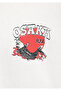Osaka Printed Ecru T-Shirt Loose Fit / Comfortable Loose Cut 0613298-80194 - 8