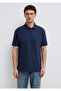 Navy Blue Polo T-Shirt Loose Fit / Comfortable Fit 0613152-70490 - 3