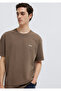 Logo Printed Brown T-Shirt Loose Fit / Comfortable Loose Cut 0613346-70378