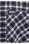 Navy Blue Plaid Shirt Loose Fit / Relaxed Fit 1211301-81617 - 7